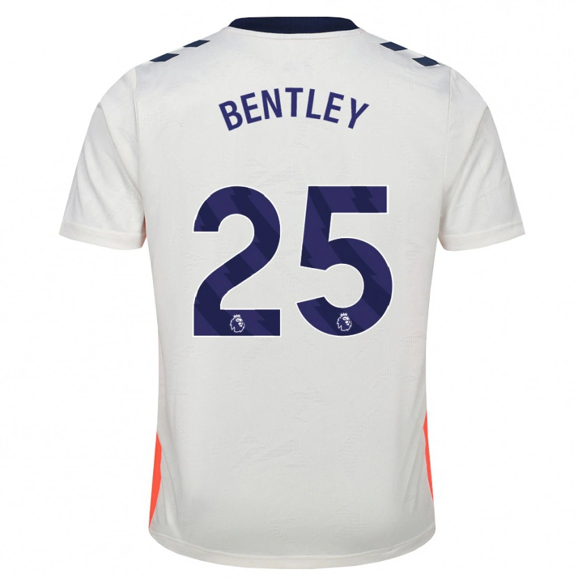 Danxen Kvinder Daniel Bentley #25 Hvid Orange Kongeblå Udebane Spillertrøjer 2026/27 Trøje T-Shirt