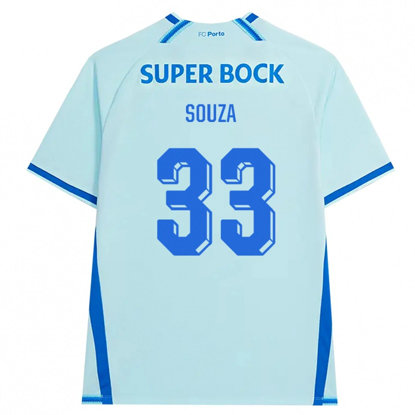Danxen Kvinder João Victor De Souza Menezes #33 Lyshimmelblå Blå Tredje Sæt Spillertrøjer 2026/27 Trøje T-Shirt