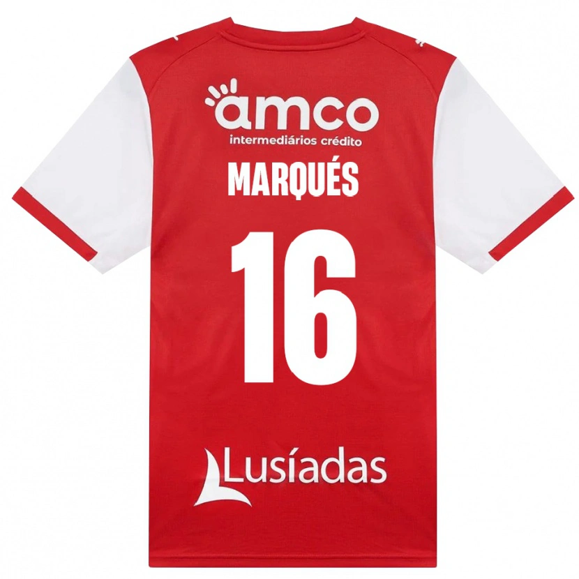 Danxen Kvinder Tommy Marqués #16 Hvid Rød Sort Hjemmebane Spillertrøjer 2026/27 Trøje T-Shirt