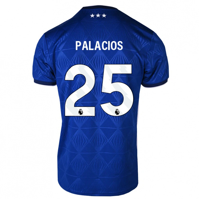 Danxen Kvinder Exequiel Palacios #25 Mellemblå Hvid Rød Hjemmebane Spillertrøjer 2026/27 Trøje T-Shirt