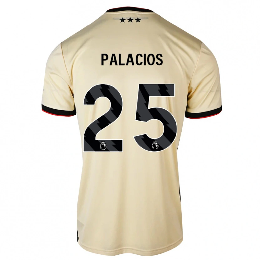 Danxen Kvinder Exequiel Palacios #25 Citronchiffon Sort Rød Udebane Spillertrøjer 2026/27 Trøje T-Shirt