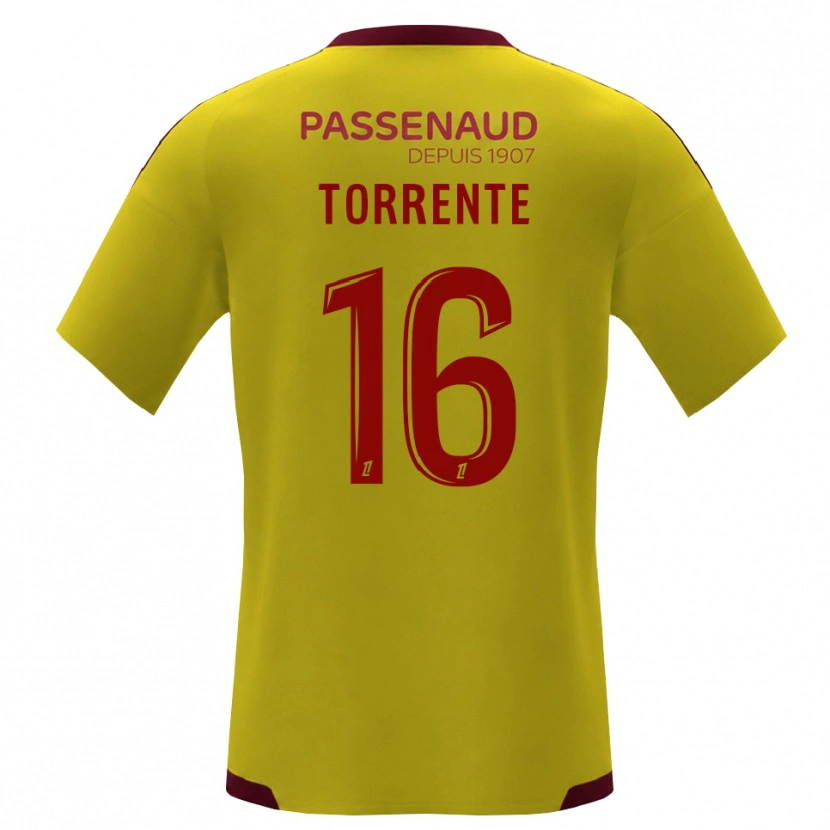 Danxen Kvinder Raúl Torrente #16 Gul Rød Grøn Udebane Spillertrøjer 2026/27 Trøje T-Shirt