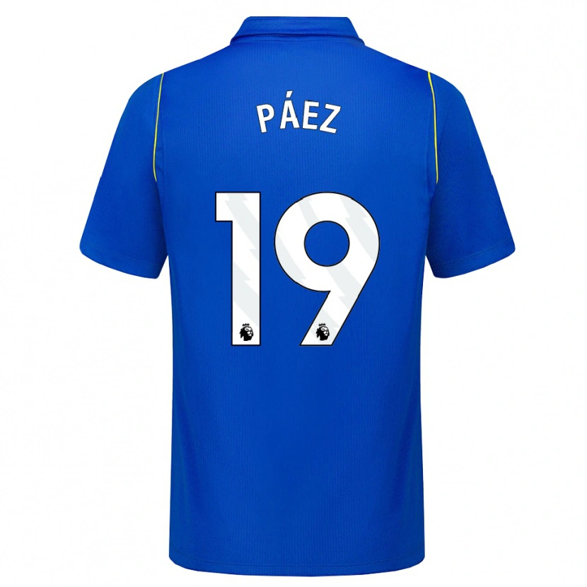 Danxen Børn Kendry Páez #19 Blå Gul Hjemmebane Spillertrøjer 2026/27 Trøje T-Shirt