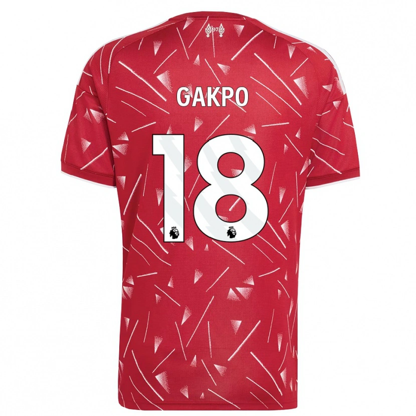 Danxen Børn Cody Gakpo #18 Hvid Rød Hjemmebane Spillertrøjer 2026/27 Trøje T-Shirt