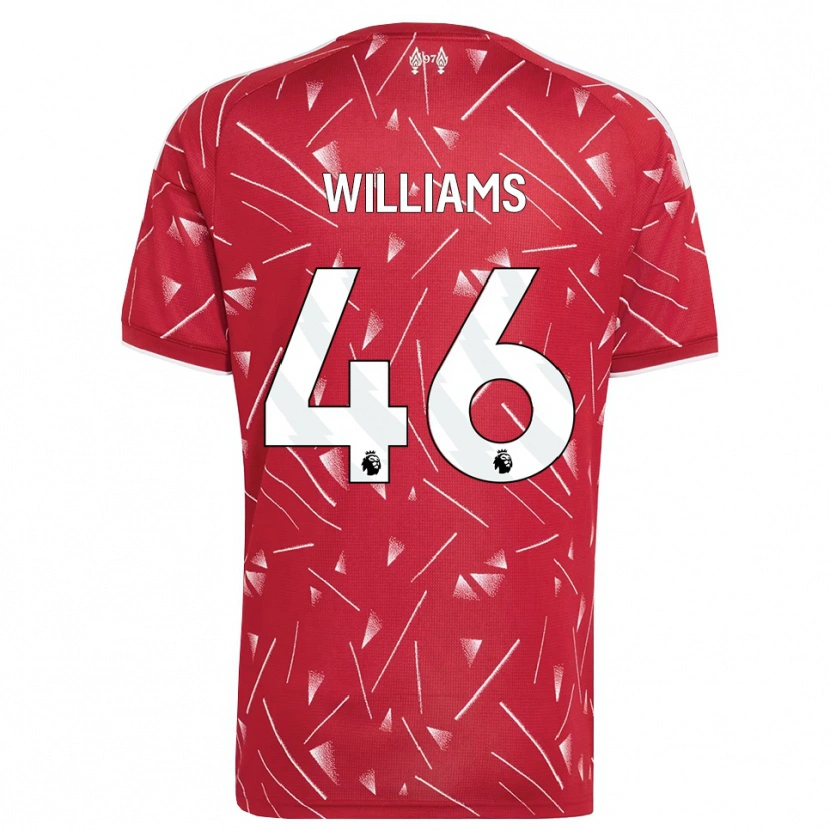 Danxen Børn Rhys Williams #46 Hvid Rød Hjemmebane Spillertrøjer 2026/27 Trøje T-Shirt