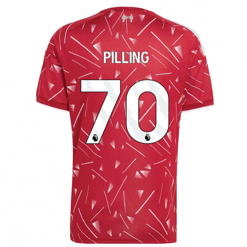 Danxen Børn Tommy Pilling #70 Hvid Rød Hjemmebane Spillertrøjer 2026/27 Trøje T-Shirt