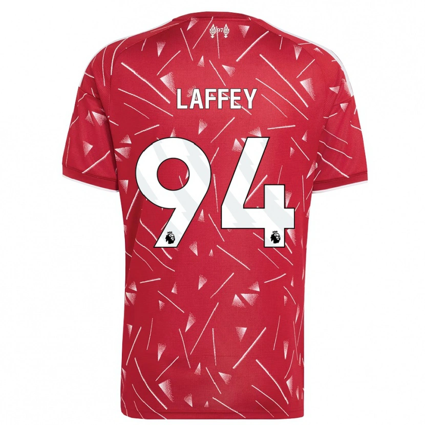 Danxen Børn Michael Laffey #94 Hvid Rød Hjemmebane Spillertrøjer 2026/27 Trøje T-Shirt