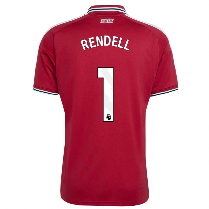 Danxen Børn Kayla Rendell #1 Rød Gul Hvid Hjemmebane Spillertrøjer 2026/27 Trøje T-Shirt