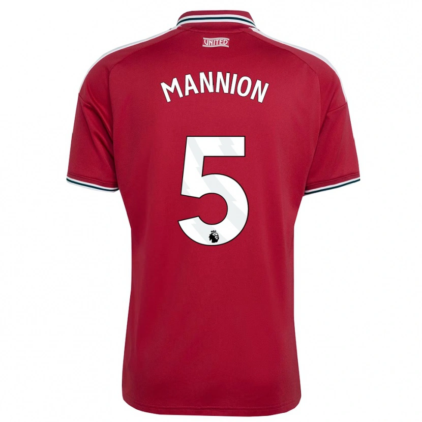 Danxen Børn Aoife Mannion #5 Rød Gul Hvid Hjemmebane Spillertrøjer 2026/27 Trøje T-Shirt