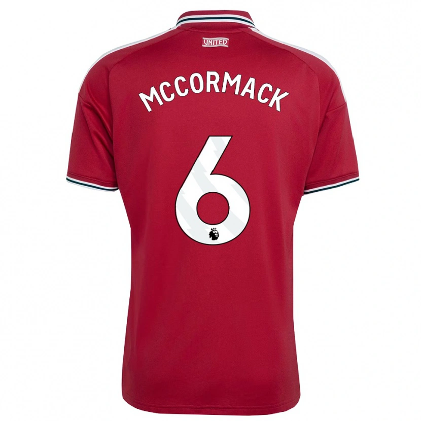 Danxen Børn Rafe Mccormack #6 Rød Gul Hvid Hjemmebane Spillertrøjer 2026/27 Trøje T-Shirt