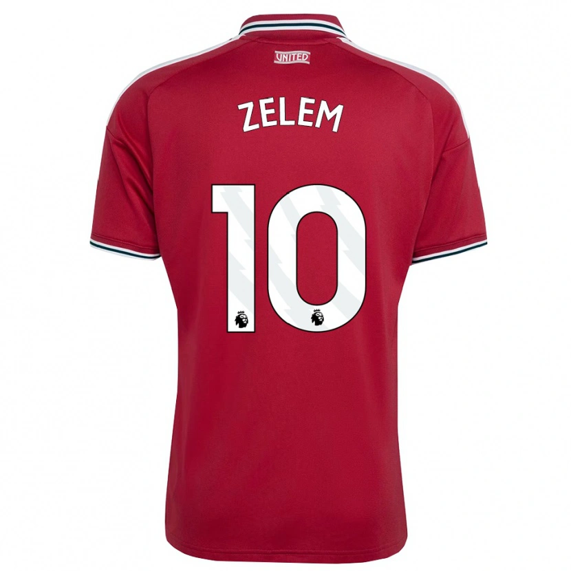 Danxen Børn Katie Zelem #10 Rød Gul Hvid Hjemmebane Spillertrøjer 2026/27 Trøje T-Shirt