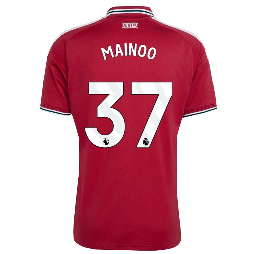 Danxen Børn Kobbie Mainoo #37 Rød Gul Hvid Hjemmebane Spillertrøjer 2026/27 Trøje T-Shirt