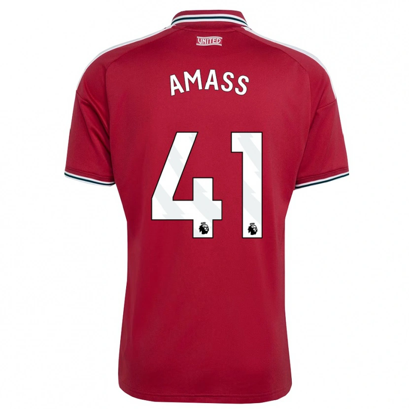 Danxen Børn Harry Amass #41 Rød Gul Hvid Hjemmebane Spillertrøjer 2026/27 Trøje T-Shirt