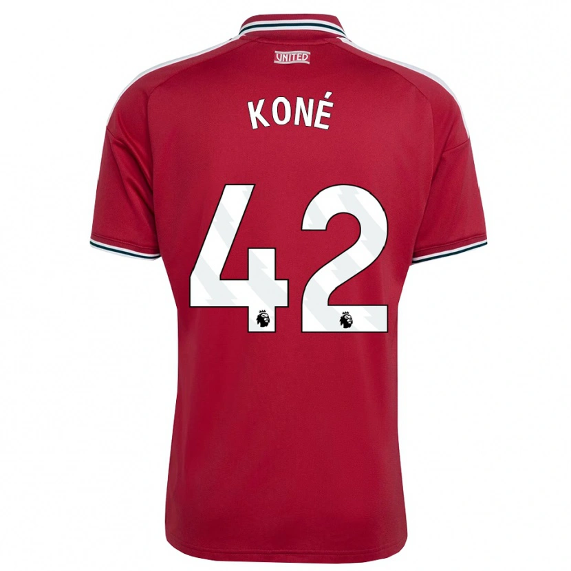 Danxen Børn Sékou Koné #42 Rød Gul Hvid Hjemmebane Spillertrøjer 2026/27 Trøje T-Shirt