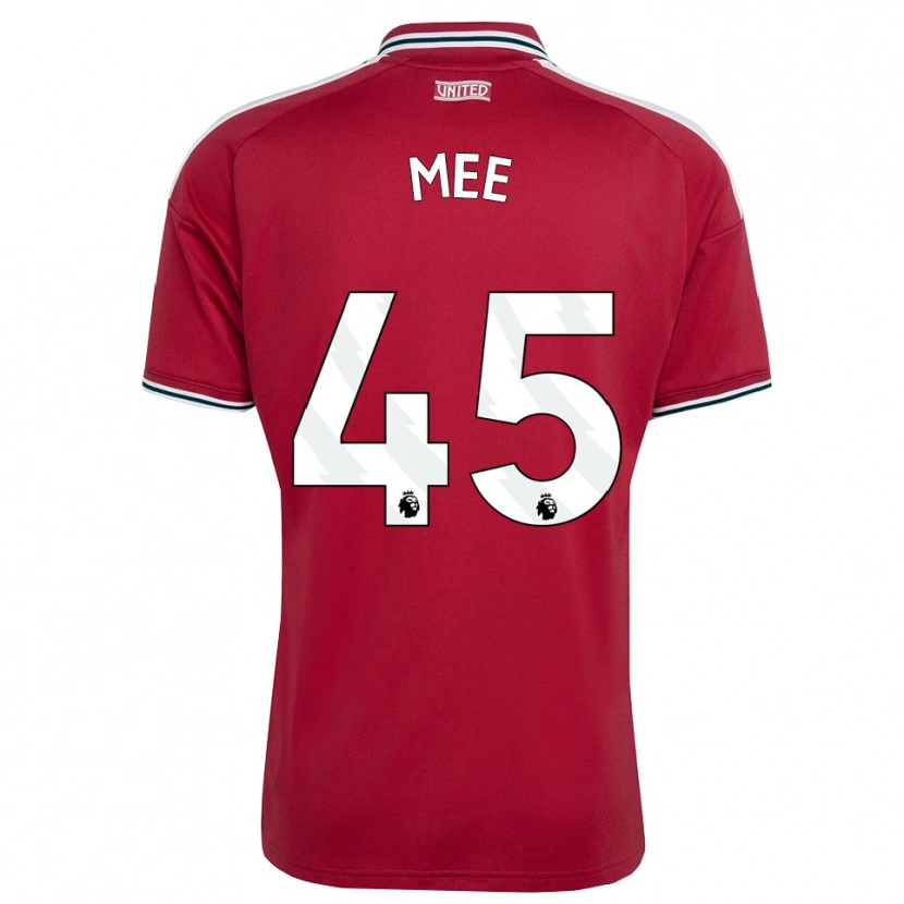 Danxen Børn Dermot Mee #45 Rød Gul Hvid Hjemmebane Spillertrøjer 2026/27 Trøje T-Shirt
