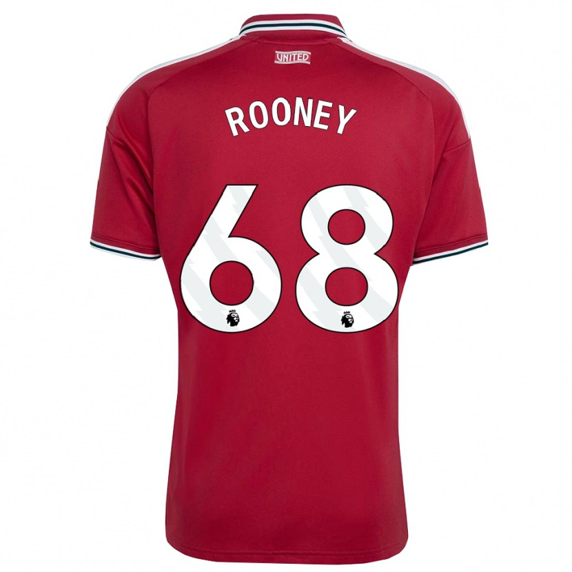 Danxen Børn Kai Rooney #68 Rød Gul Hvid Hjemmebane Spillertrøjer 2026/27 Trøje T-Shirt