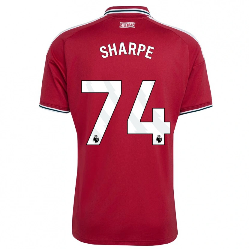 Danxen Børn Malachi Sharpe #74 Rød Gul Hvid Hjemmebane Spillertrøjer 2026/27 Trøje T-Shirt