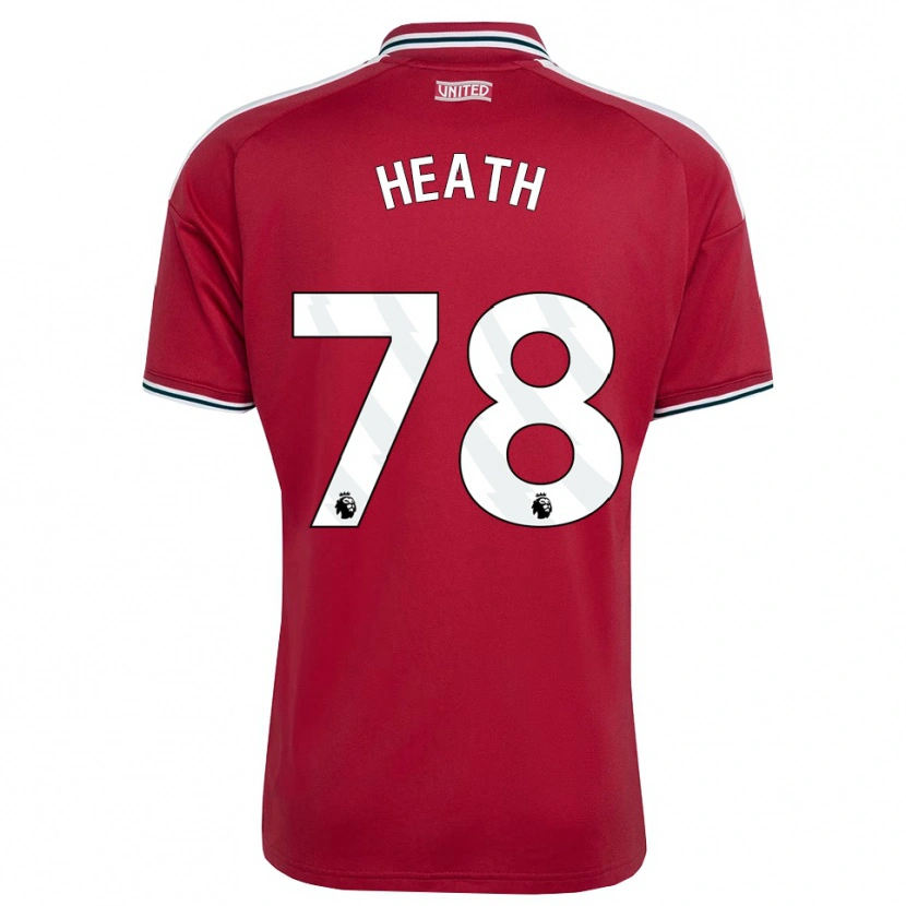 Danxen Børn Fred Heath #78 Rød Gul Hvid Hjemmebane Spillertrøjer 2026/27 Trøje T-Shirt