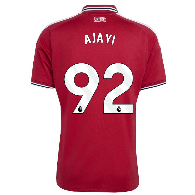 Danxen Børn Noah Ajayi #92 Rød Gul Hvid Hjemmebane Spillertrøjer 2026/27 Trøje T-Shirt