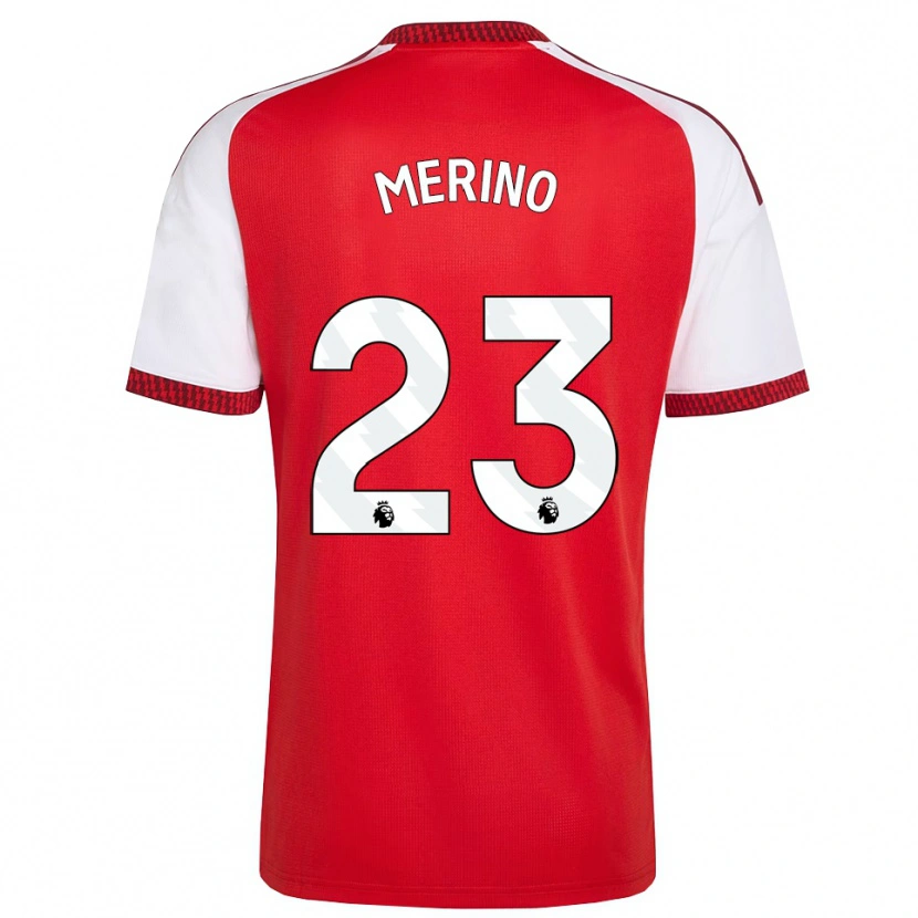 Danxen Børn Mikel Merino #23 Rød Hvid Sort Hjemmebane Spillertrøjer 2026/27 Trøje T-Shirt