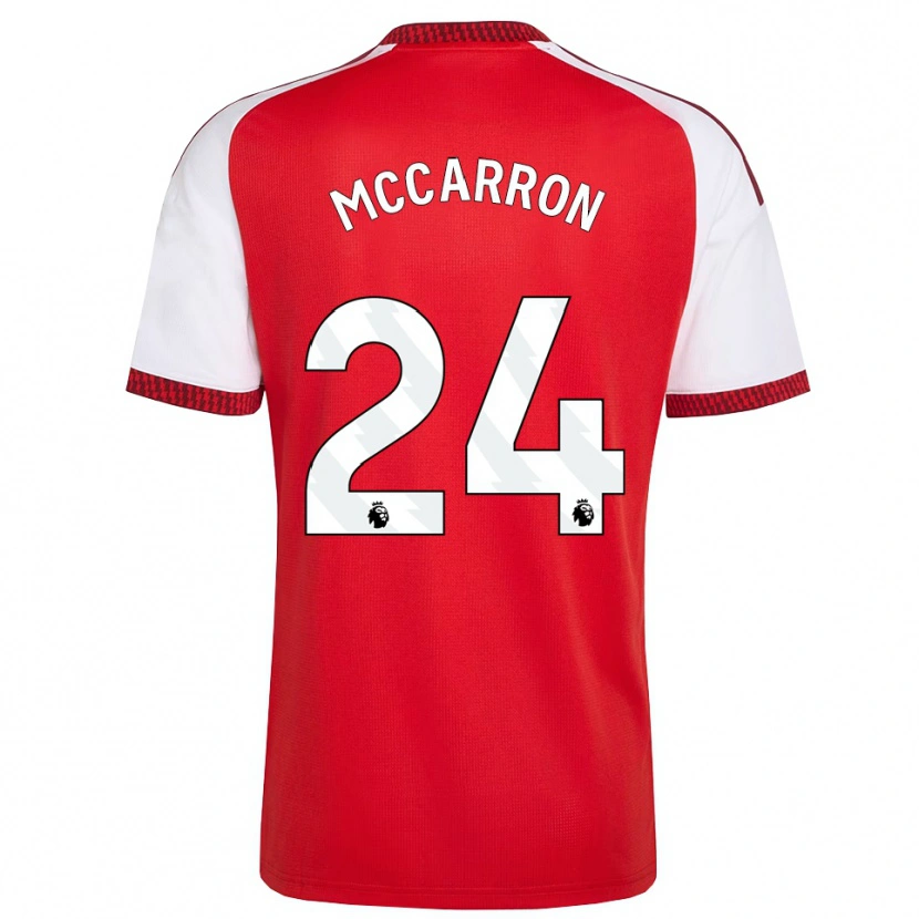 Danxen Børn Daniel Mccarron #24 Rød Hvid Sort Hjemmebane Spillertrøjer 2026/27 Trøje T-Shirt