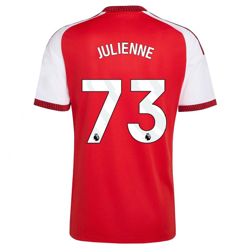 Danxen Børn Theo Julienne #73 Rød Hvid Sort Hjemmebane Spillertrøjer 2026/27 Trøje T-Shirt