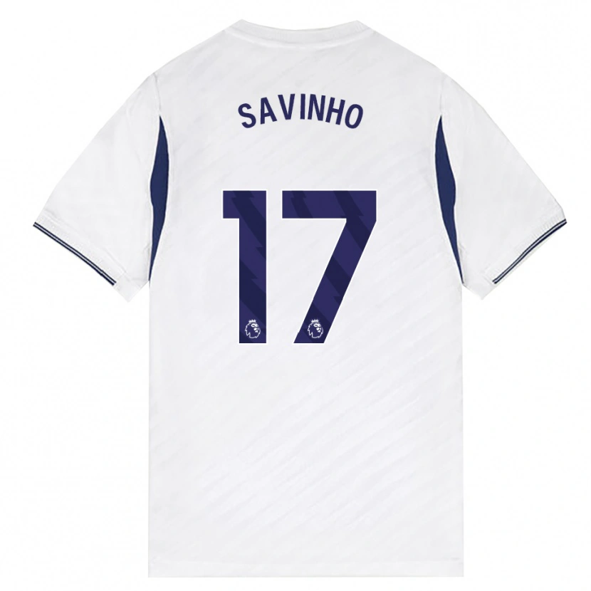 Danxen Børn Sávio Moreira De Oliveira #17 Hvid Rød Lilla Hjemmebane Spillertrøjer 2026/27 Trøje T-Shirt