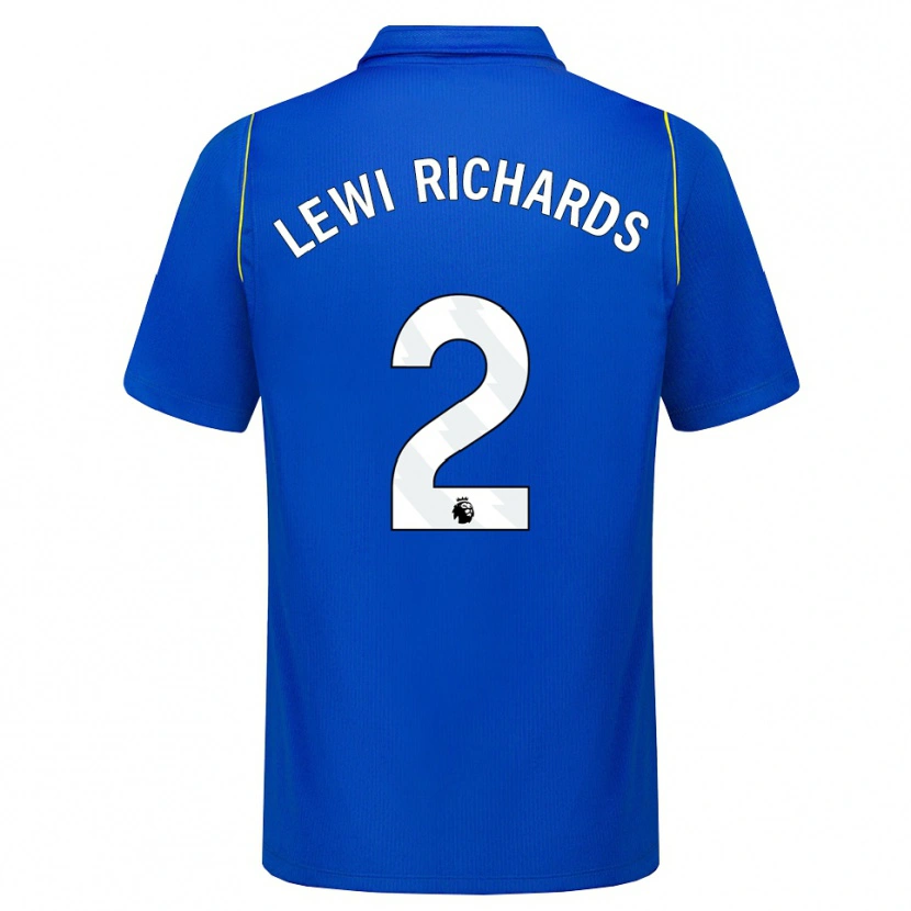 Danxen Børn Lewi Richards #2 Blå Gul Hjemmebane Spillertrøjer 2026/27 Trøje T-Shirt
