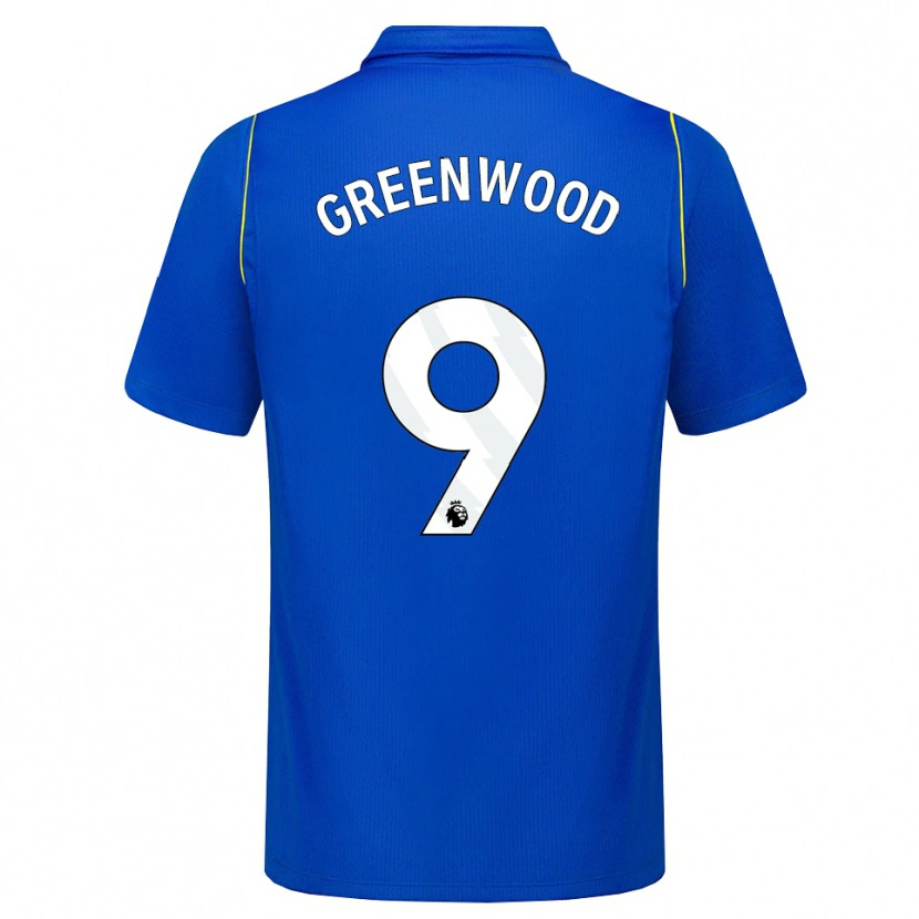 Danxen Børn Jashayde Greenwood #9 Blå Gul Hjemmebane Spillertrøjer 2026/27 Trøje T-Shirt