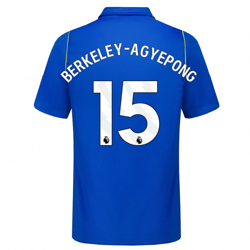 Danxen Børn Jeremiah Berkeley-Agyepong #15 Blå Gul Hjemmebane Spillertrøjer 2026/27 Trøje T-Shirt