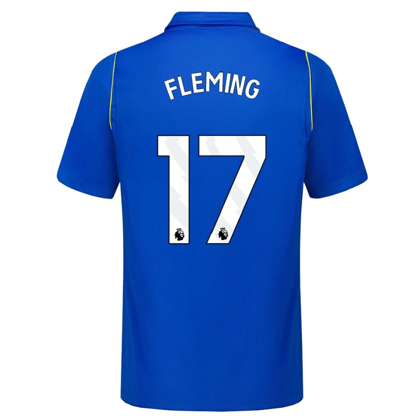 Danxen Børn Jessie Fleming #17 Blå Gul Hjemmebane Spillertrøjer 2026/27 Trøje T-Shirt