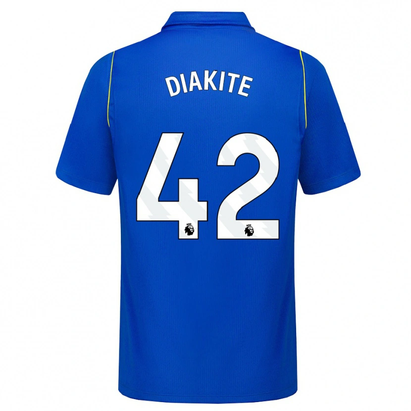 Danxen Børn Calvin Diakite #42 Blå Gul Hjemmebane Spillertrøjer 2026/27 Trøje T-Shirt