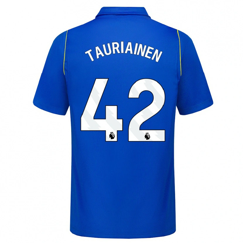 Danxen Børn Jimi Tauriainen #42 Blå Gul Hjemmebane Spillertrøjer 2026/27 Trøje T-Shirt