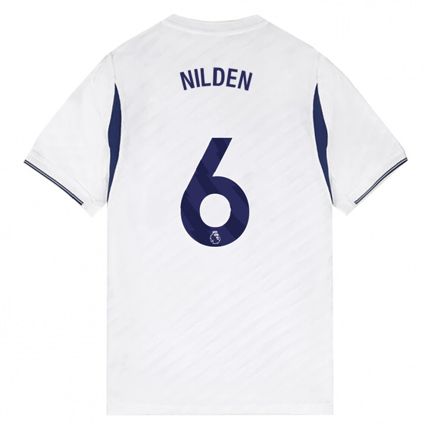 Danxen Børn Amanda Nildén #6 Hvid Rød Lilla Hjemmebane Spillertrøjer 2026/27 Trøje T-Shirt