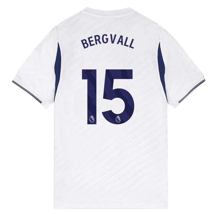 Danxen Børn Lucas Bergvall #15 Hvid Rød Lilla Hjemmebane Spillertrøjer 2026/27 Trøje T-Shirt