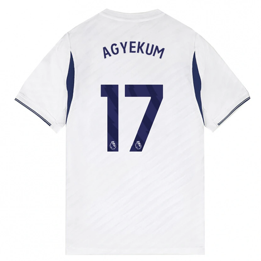 Danxen Børn Ezra Agyekum #17 Hvid Rød Lilla Hjemmebane Spillertrøjer 2026/27 Trøje T-Shirt