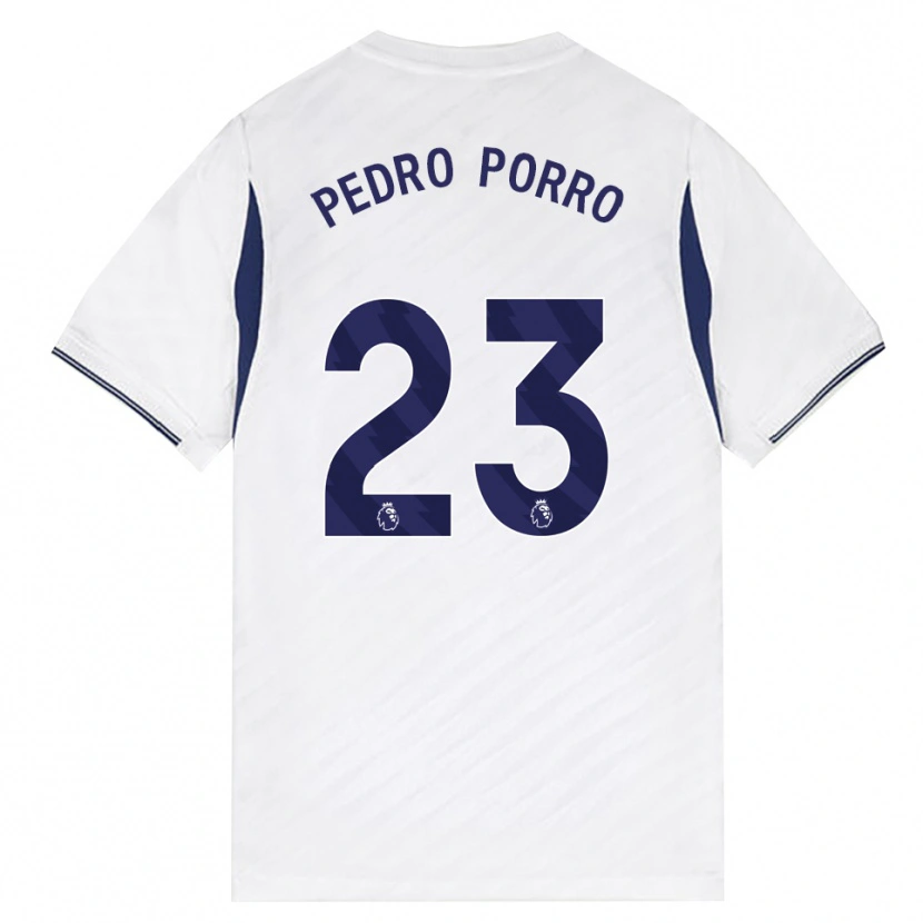 Danxen Børn Pedro Porro #23 Hvid Rød Lilla Hjemmebane Spillertrøjer 2026/27 Trøje T-Shirt