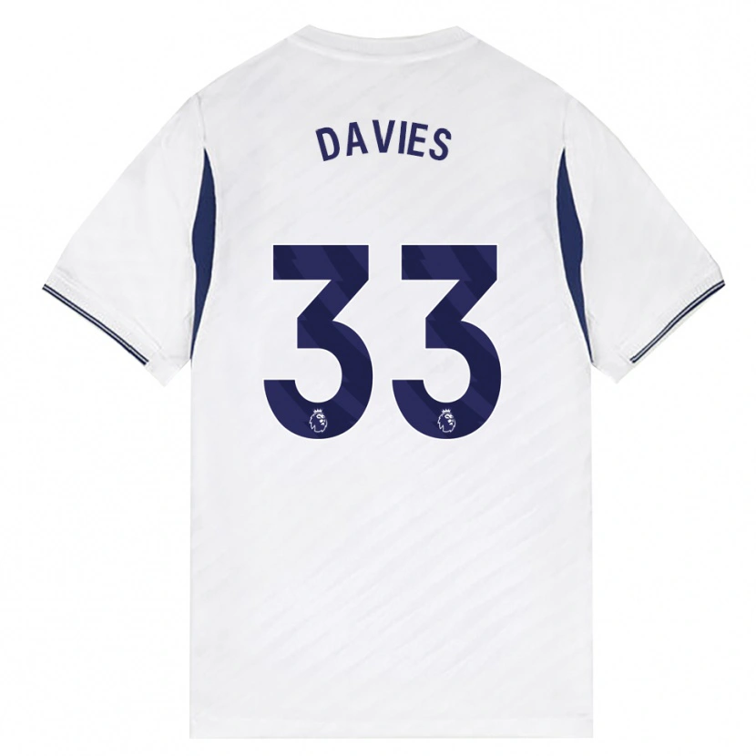 Danxen Børn Ben Davies #33 Hvid Rød Lilla Hjemmebane Spillertrøjer 2026/27 Trøje T-Shirt