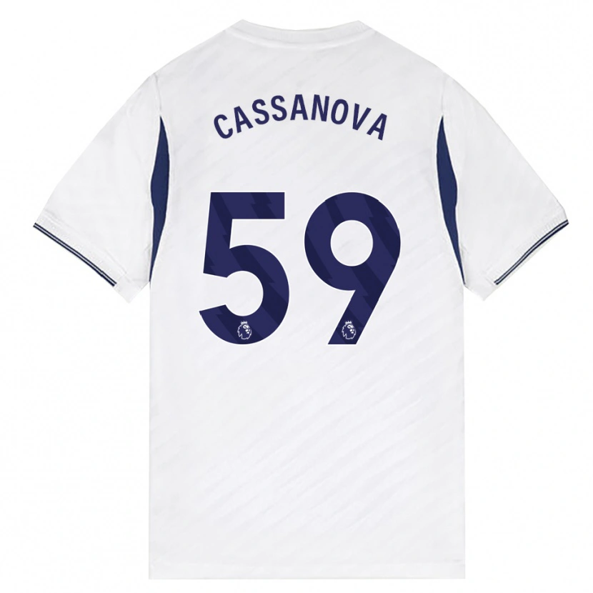 Danxen Børn Dante Cassanova #59 Hvid Rød Lilla Hjemmebane Spillertrøjer 2026/27 Trøje T-Shirt