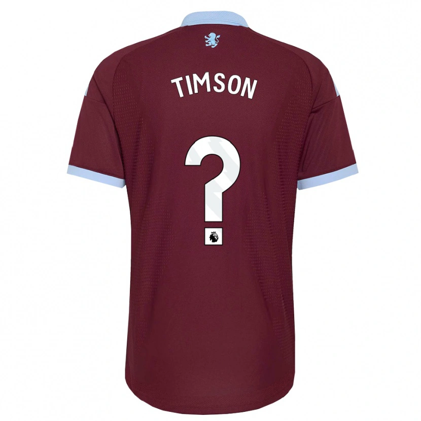 Danxen Børn Nile Timson #0 Kornblomstblå Vinrød Hjemmebane Spillertrøjer 2026/27 Trøje T-Shirt
