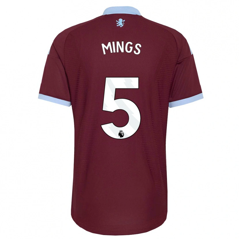 Danxen Børn Tyrone Mings #5 Kornblomstblå Vinrød Hjemmebane Spillertrøjer 2026/27 Trøje T-Shirt