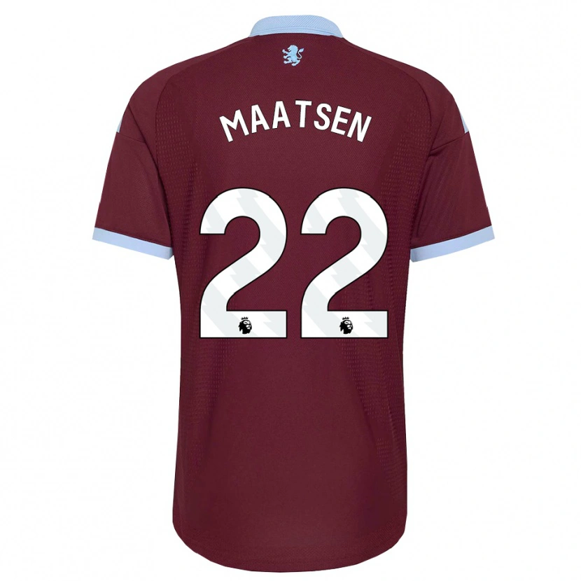 Danxen Børn Ian Maatsen #22 Kornblomstblå Vinrød Hjemmebane Spillertrøjer 2026/27 Trøje T-Shirt