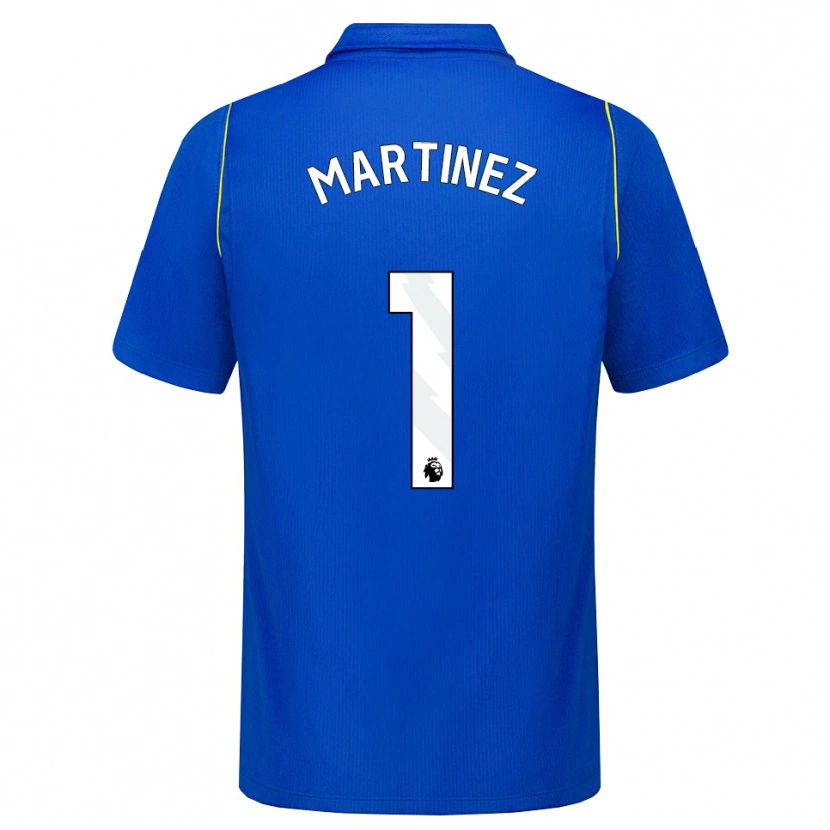 Danxen Børn Emiliano Martínez #1 Blå Gul Hjemmebane Spillertrøjer 2026/27 Trøje T-Shirt