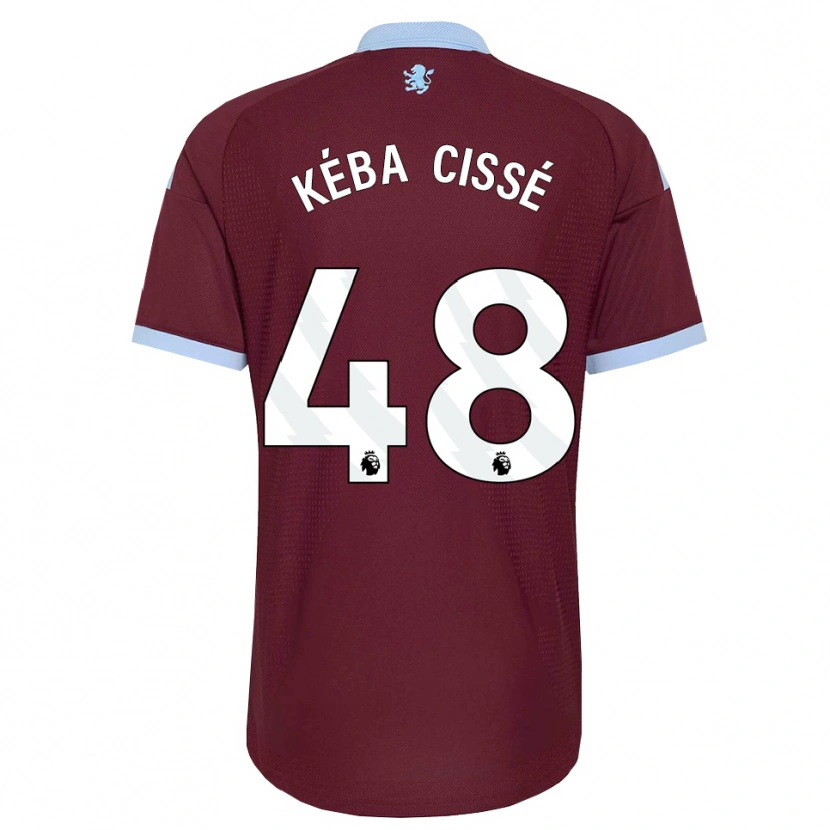 Danxen Børn Modou Kéba Cissé #48 Kornblomstblå Vinrød Hjemmebane Spillertrøjer 2026/27 Trøje T-Shirt