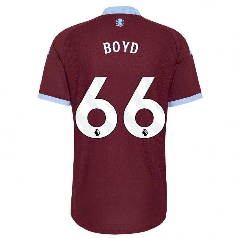 Danxen Børn Fletcher Boyd #66 Kornblomstblå Vinrød Hjemmebane Spillertrøjer 2026/27 Trøje T-Shirt