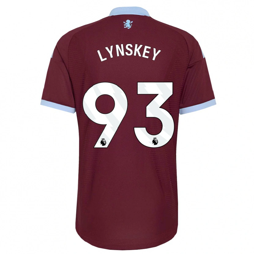 Danxen Børn Alfie Lynskey #93 Kornblomstblå Vinrød Hjemmebane Spillertrøjer 2026/27 Trøje T-Shirt