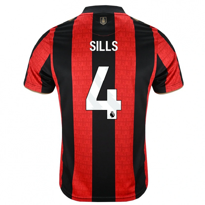 Danxen Børn Ethan Sills #4 Gyldengul Rød Sort Hjemmebane Spillertrøjer 2026/27 Trøje T-Shirt