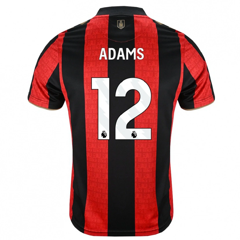 Danxen Børn Tyler Adams #12 Gyldengul Rød Sort Hjemmebane Spillertrøjer 2026/27 Trøje T-Shirt