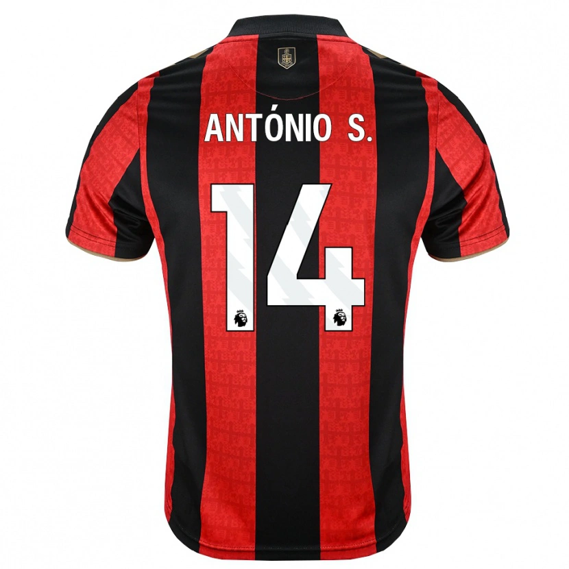 Danxen Børn António Silva #14 Gyldengul Rød Sort Hjemmebane Spillertrøjer 2026/27 Trøje T-Shirt