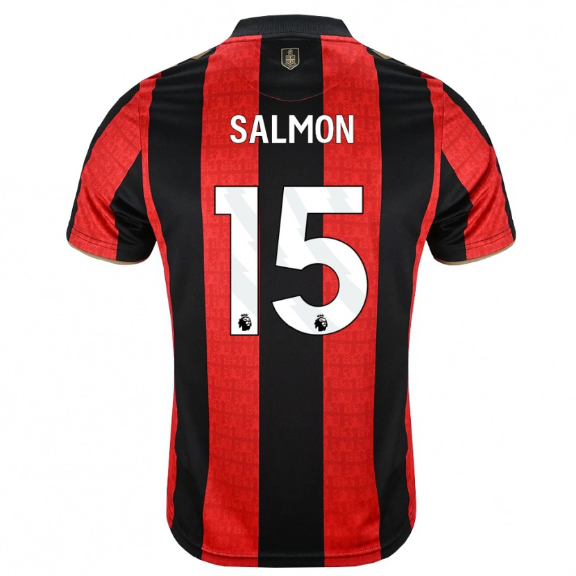 Danxen Børn Josh Salmon #15 Gyldengul Rød Sort Hjemmebane Spillertrøjer 2026/27 Trøje T-Shirt